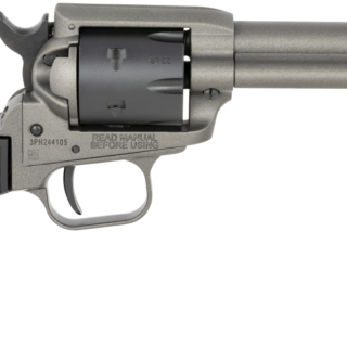 Heritage Rough Rider, 22 LR, 4.75" Barrel, Tungsten, Polymer Grips, Fixed Sights, 6rd