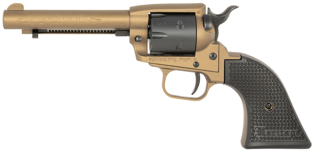 Heritage Rough Rider 22 LR, 4.75", Barrel, Burnt Bronze, Black Polymer Grips, 6rd - Image 2
