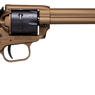 Heritage Rough Rider 22 LR, 6.50" Barrel, Burnt Bronze, Black Polymer Grips, 6rd