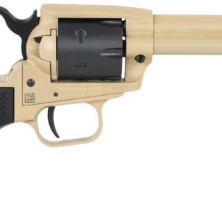 Heritage Rough Rider 22 LR, 4.75", Barrel, Sabre Sand Frame, Black Polymer Grips, 6rd