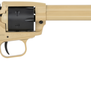 Heritage Rough Rider 22 LR, 6.50" Barrel, Sabre Sand Frame, Black Polymer Grips, 6rd