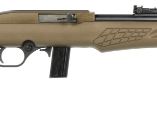 Rossi RS22 Semi-Auto 22 LR, 18" Black Barrel, Bronze Monte Carlo Stock, Fiber Optic Sights, 10rd