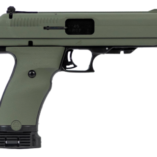 Hi-Point JHP .45 ACP, 4.5" Barrel, Olive Drab Green, Fixed Sights, Manual Safety, 9rd