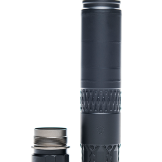 Rugged Alaskan360 Suppressor, Up to .338 Lapua Rifle/9mm Pistol, 7.5" Length, Black