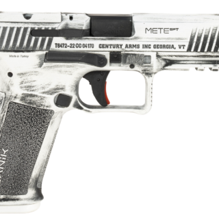 Canik Mete SFT 9mm, 4.46" Barrel, Picatinny Rail, Distressed White, Optics Ready, 18rd