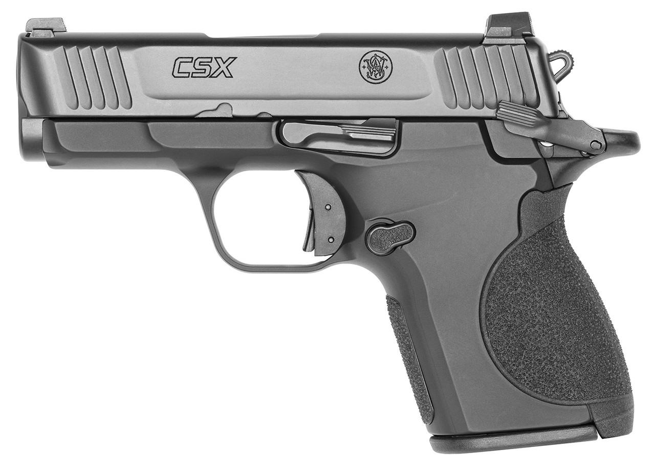 Smith & Wesson CSX 9mm, 3.1" Barrel, Black, 3 Dot Sights, Interchangeable Backstrap, 10rd - Image 2