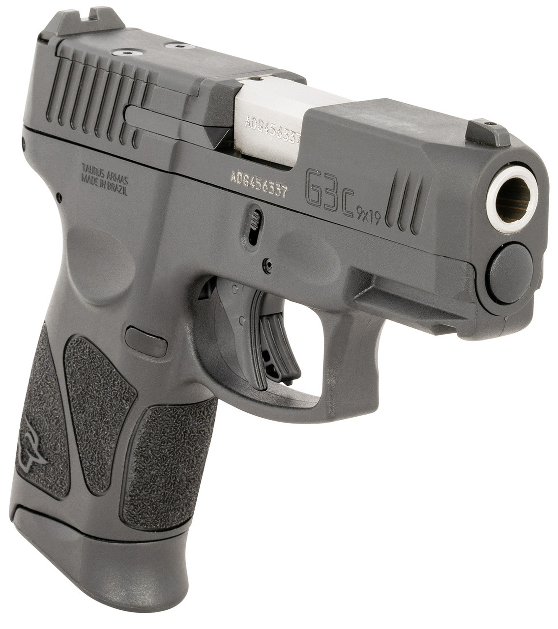 Taurus G3C 9mm, 3.20" Stainless Steel Barrel, Optic Cut Slide, Black Frame Picatinny Rail, 12rd - Image 3