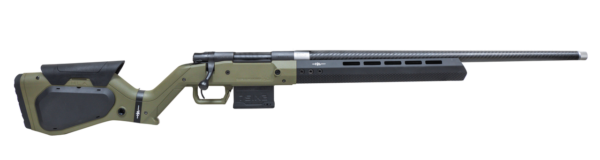 Howa 1500 Hera 308 Win, 24" CF Threaded Barrel, OD Green H7 Chassis, 5rd