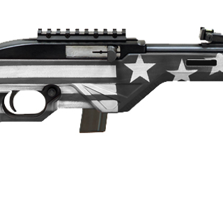 Citadel Trakr Semi-Auto 22 LR, 18" Threaded Barrel, Blued, Gray Flag Stock, Black Grip, 10rd