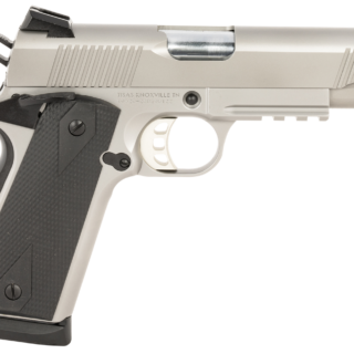 Tisas 1911 Carry 45 ACP, 4.25" Barrel, Satin Stainless Finish, 3-Dot Novak Sights, 8rd
