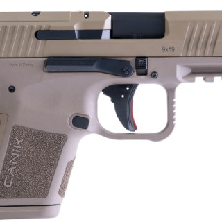 Canik MC9 9mm, 3.18" Barrel, Flat Dark Earth, Textured FDE Polymer Grips, 12rd/15rd