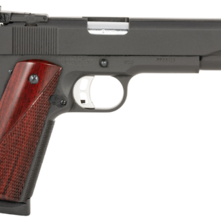 Fusion Firearms 1911 Freedom Gold 9mm, 4.25" Barrel, Black, Red Grips, 8rd