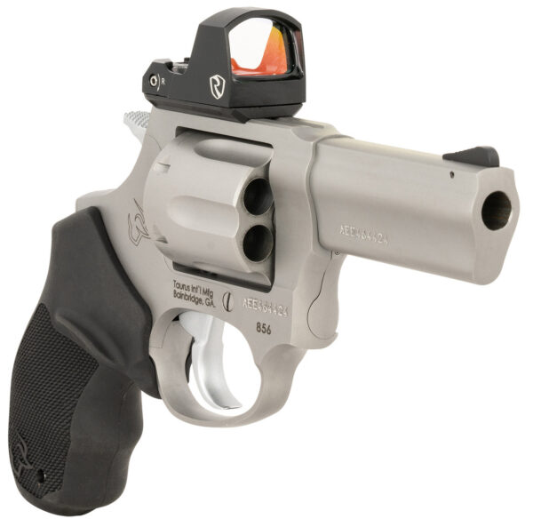 Taurus 856 T.O.R.O. 38 Special, 3" Barrel, Stainless, Optic Ready Frame, Rubber Grip, Riton Red Dot, 6rd - Image 3