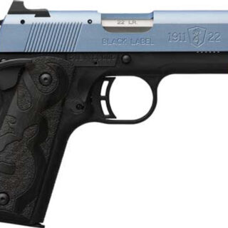 Browning 1911 Black Label 22 LR, 3.63" Barrel, Polar Blue Cerakote, 10rd
