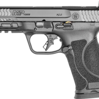 Smith & Wesson M&P 2.0 Full Size 10mm, 4" Barrel, Armornite Black, White 3 Dot Sights, No Thumb Safety, Optics Ready Slide, 2x15rd Mags