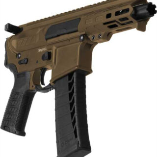 CMMG Banshee MK4 22 LR, 4.5" Barrel, Threaded 1/2x28, ZEROED Flash Hider, Cerakote Finish, Midnight Bronze, ZEROED Polymer Grip, Picatinny End Cap, 4" Free Float M-Lok Handguard, Manual Safety, 25rd