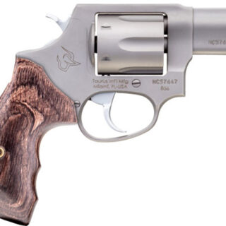 Taurus 856 38 SPL+P, 2" Stainless Steel Barrel, Stainless Finish, Walnut Grip, 6rd