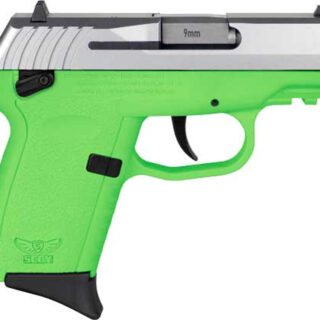 SCCY Industries CPX-1 Gen3 9mm, 3.1" Barrel, Lime Green Finish, Picatinny Rail, Thumb Safety, 10rd