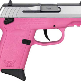 SCCY CPX-1 Gen 3, 9mm, 3.1" Barrel, Stainless Slide, Pink Ambidextrous Safety, 3 Dot Sights, 10rd