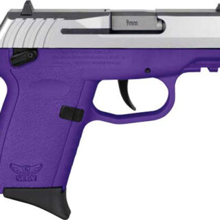 SCCY CPX-1 Gen 3, 9mm, 3.1" Barrel, Stainless Slide, Purple Ambidextrous Safety, 3 Dot Sights, 10rd