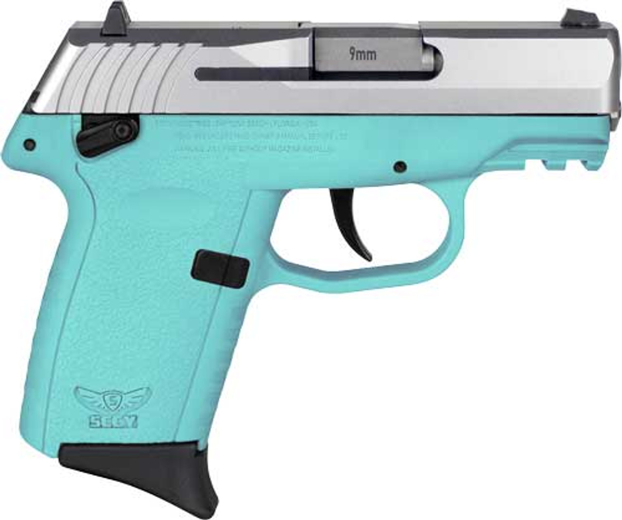SCCY Industries CPX-1 Gen3 9mm, 3.1" Barrel, SCCY Blue Finish, Picatinny Rail Frame, Thumb Safety, 10rd