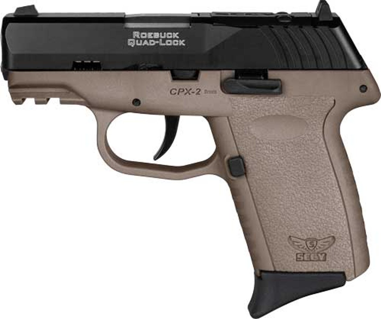 SCCY Industries CPX-2 Gen3 RD 9mm, 3.10" Barrel, Flat Dark Earth Polymer Picatinny Rail Serrated Black Nitride SS Slide, Flat Dark Earth, 10rd