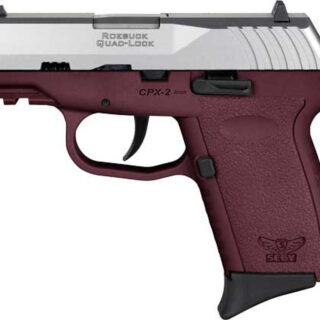 SCCY CPX-2 9mm, 3.10" Barrel, Titanium Slide, Crimson Red Grip, No Thumb Safety, 10rd