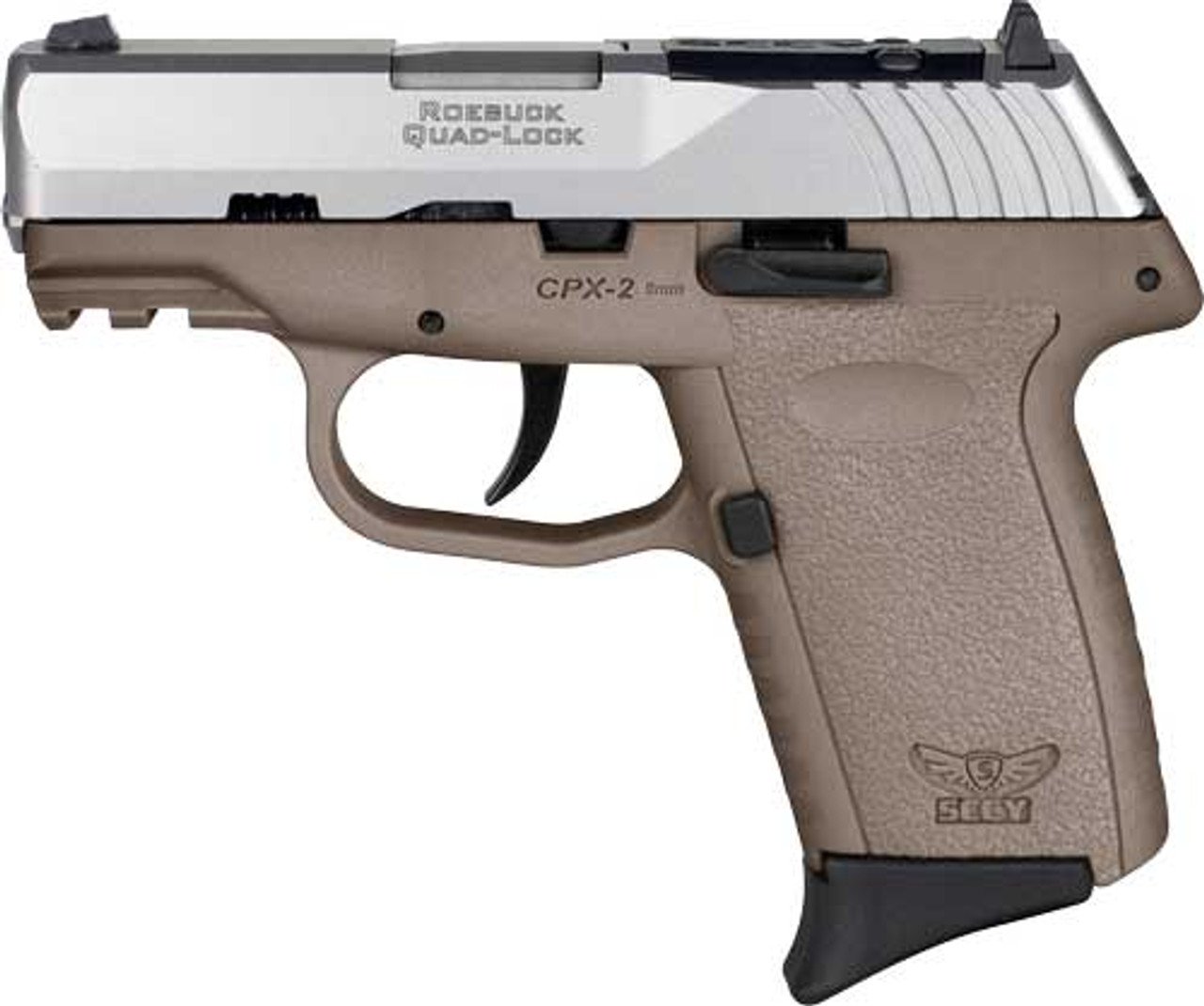 SCCY Industries CPX-2 Gen3 RD 9mm, 3.10" Barrel, Flat Dark Earth Polymer Picatinny Rail Serrated Stainless Steel Slide, Flat Dark Earth, 10rd