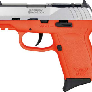 SCCY Industries CPX-2 Gen3 RD 9mm, 3.10" Barrel, Orange Polymer Picatinny Rail Serrated Stainless Steel Slide, Orange, 10rd