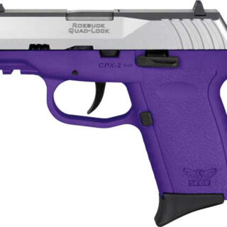 SCCY CPX-2 Gen 3, 9mm, 3.1" Barrel, Stainless Slide, Purple 3 Dot Sights, 10rd
