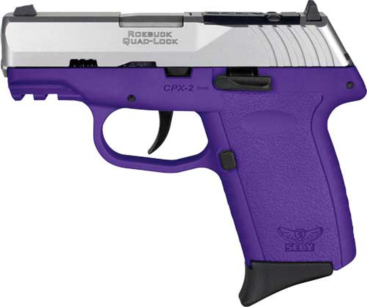 SCCY Industries CPX-2 Gen3 RD 9mm, 3.10" Barrel, Purple Polymer Picatinny Rail Serrated Stainless Steel Slide, Purple, 10rd