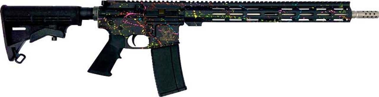 GLFA Gl-15 RIA 223 Wylde, 16" Barrel, ORC Sbtb Splatter Black, Stainless, 30rd