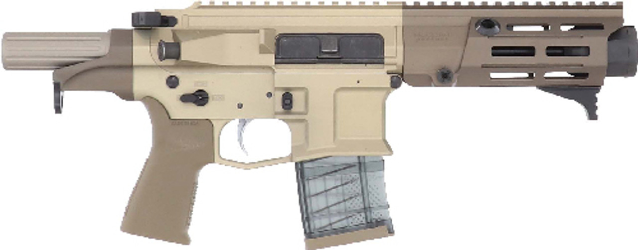 Maxim Defense SPS 505 PDX 5.56mm, 5.5" Barrel, Anodized, Flat Dark Earth, M-Lok, HATEBRAKE Brake, ALG Trigger, SCW Pistol, Manual Safety, 20rd