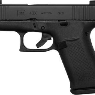 Glock 43X Factory Rebuilt AUS 9mm, 3.41" Barrel, Fixed Sights, Black, 10rd