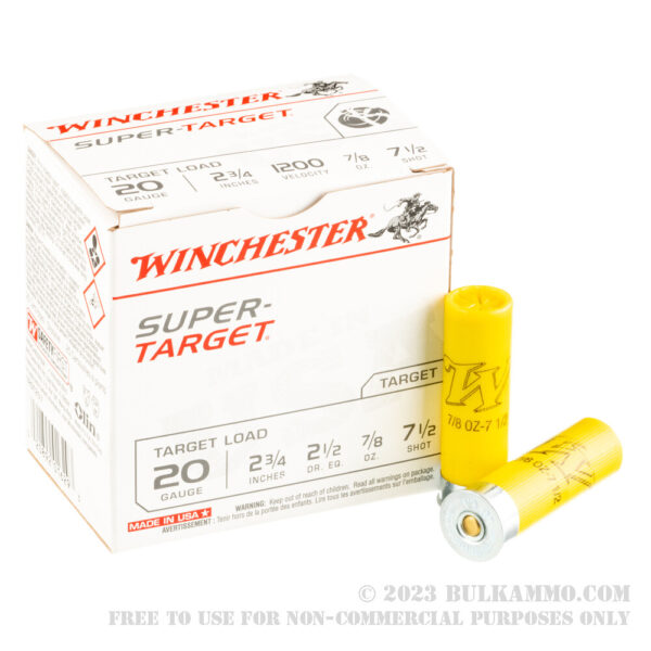 250 Rounds of 20ga Ammo by Winchester - 7/8 ounce #7 1/2 shot - Image 2