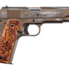 Auto-Ordnance 1911 Bootlegger .45 ACP, 5" Barrel, Engraved, Distressed Burnt Bronze, 7rd