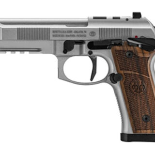 Beretta 92Xi 9mm, 4.7" Barrel, Stainless Steel Slide, Wood Grip, Single Action Only, 18rd