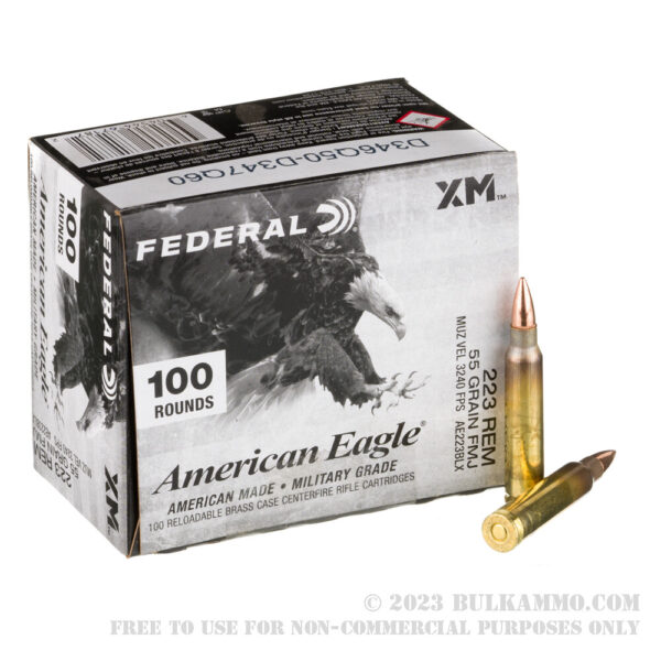 500 Rounds of .223 Ammo by Federal American Eagle - 55gr FMJBT - Image 4