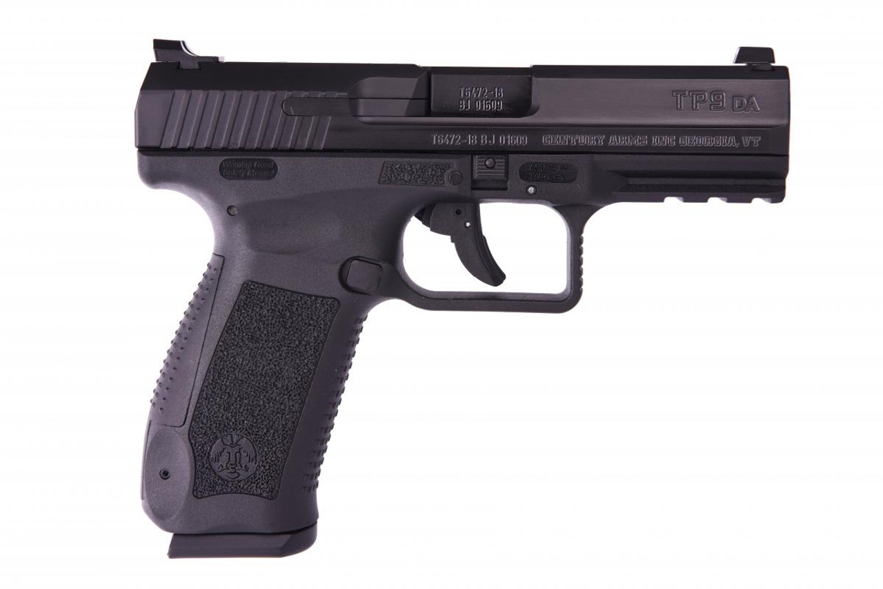 Canik TP9DA, DA/SA 9mm, 4.07" Match Barrel, Black, Dovetail Sights, 2x18Rnd Mags