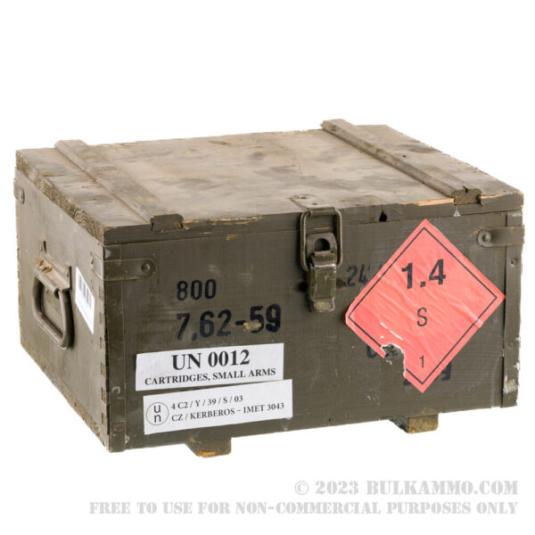 800 Rounds of 7.62x54r Ammo by Sellier & Bellot Military Surplus 1989 Production - 148gr FMJ *Corrosive* - Image 4