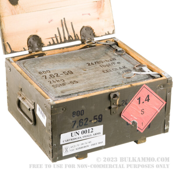 800 Rounds of 7.62x54r Ammo by Sellier & Bellot Military Surplus 1989 Production - 148gr FMJ *Corrosive* - Image 5