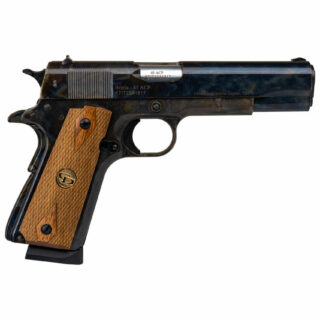 Chiappa 1911 Field 45ACP, 5" Barrel, Case Hardened Steel Finish, Walnut Grips, 8rd