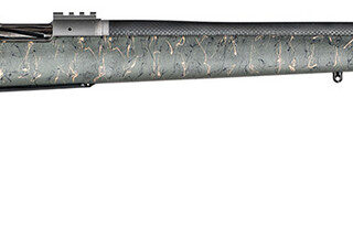 Christensen Summit TI 6.5 PRC, 24" Threaded Barrel, Black/Tan Webbing, Green Thumbhole Stock, 3rd