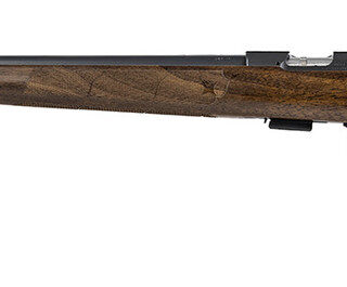 CZ 457 American .22 WMR Caliber with, 24" Barrel, Black Nitride Metal Finish & Fixed American-Style Turkish Walnut Stock, Left Hand, 5rd