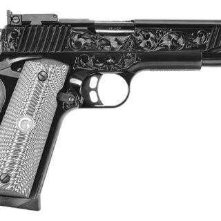 Girsan MC1911 Match Lux .45 ACP, 5" Barrel, Engraved Black Chrome, G10 Grip, 8rd