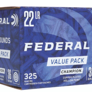 Federal Champion Training Value Pack 22 LR, 36gr, CPHP, 325Bx/10Cs