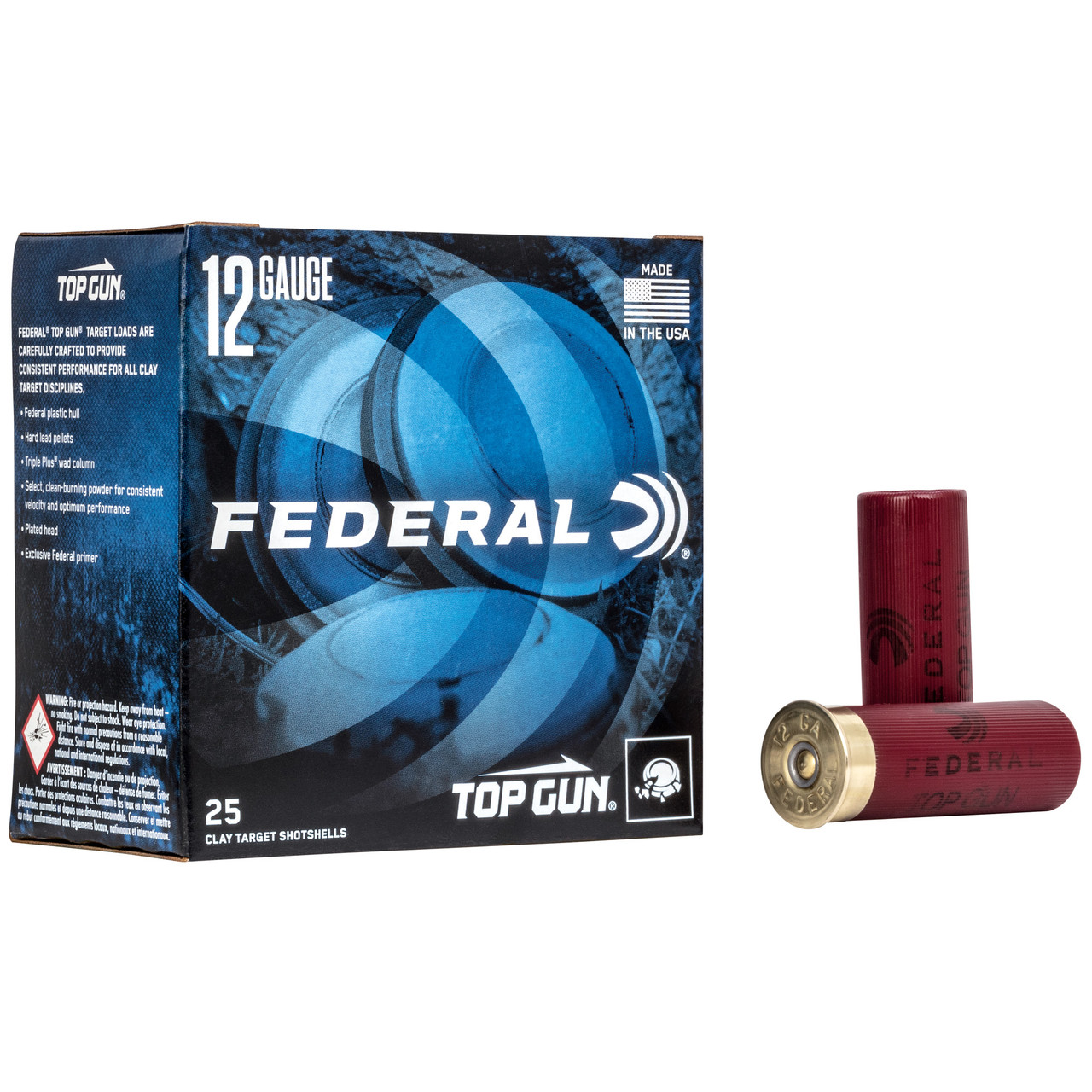 Federal Top Gun Target 12 Ga, 2.75", 1oz, 7.5 Shot, 25Bx/10Cs