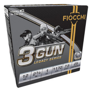 Fiocchi 3-Gun Match 12 Ga, 2.75", 1 oz, 7.5 Shot, 25Bx/10Cs