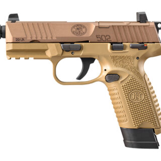 FN 502 Tactical .22 LR, 4.6" TB, MTS, Suppressor Sights, FDE, 15rd