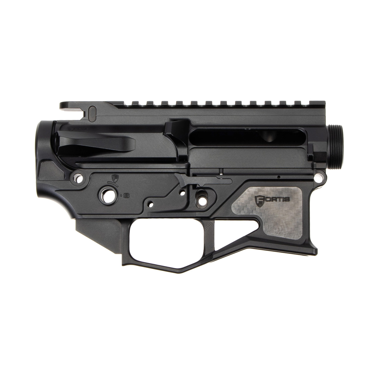 Fortis Manufacturing, License Gen 2, Lower/Upper Receiver Set, 5.56 NATO, Black, Anodized Finish, Carbon Fiber, Ambidextrous Mag and Bolt Release